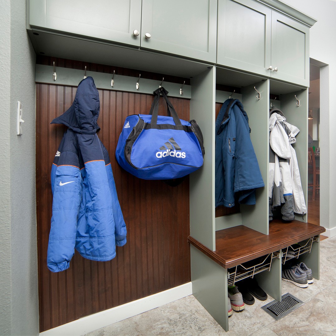 Mudroom details and lockers